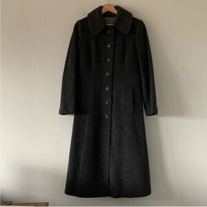 Erka Original Loden Womens Gray Long Wool Button Front Coat Size 10
